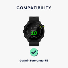 kwmobile Uhrenarmband für Garmin Forerunner 55 / Forerunner 165 / 245 / 645 / 570 42mm Armband - Fitnesstracker Band