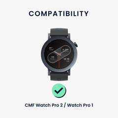 kwmobile Uhrenarmband für CMF Watch Pro 2 / Watch Pro 1 Armband - Fitnesstracker Band Set aus Nylon - Ersatzarmband