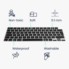 kwmobile Tastaturschutz QWERTY (Italienisch) kompatibel mit Apple Macbook Air 15 M4 2025 A3241 - Schwarz - Sonstiges