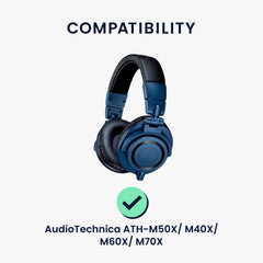 kwmobile Kopfhörerkabel kompatibel mit AudioTechnica ATH-M50X / M40X / M60X / M70X - Ersatz Kabel 120 cm 3.5mm Klinke