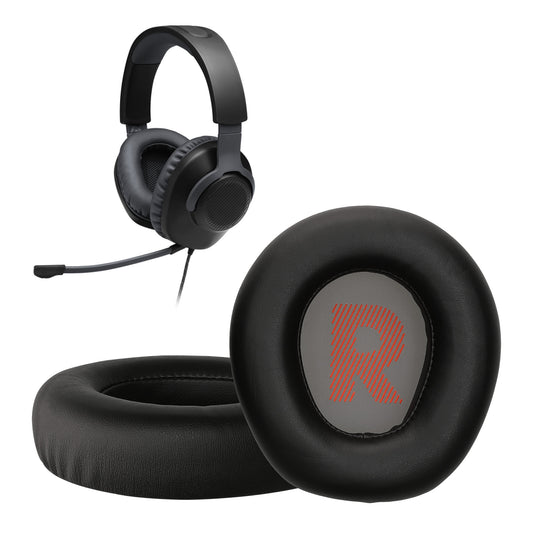 kwmobile 2x Ohr Polster für JBL Quantum Q910 / Q910X / Q910P Ohrpolster - Ersatz Ohrpolster - Kopfhörer Ersatzteile - Kopfhörer Ersatzpolster für Over Ear Headphones Schwarz  