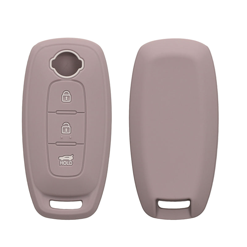 kwmobile Schlüsselhülle für Nissan 3-Tasten Ariya B6 B9 X-trail T33 Qashqai Hülle - Autoschlüssel Schlüssel Hülle aus Silikon - Schlüsselschutz Gehäuse in Purple Cloud Purple Cloud  