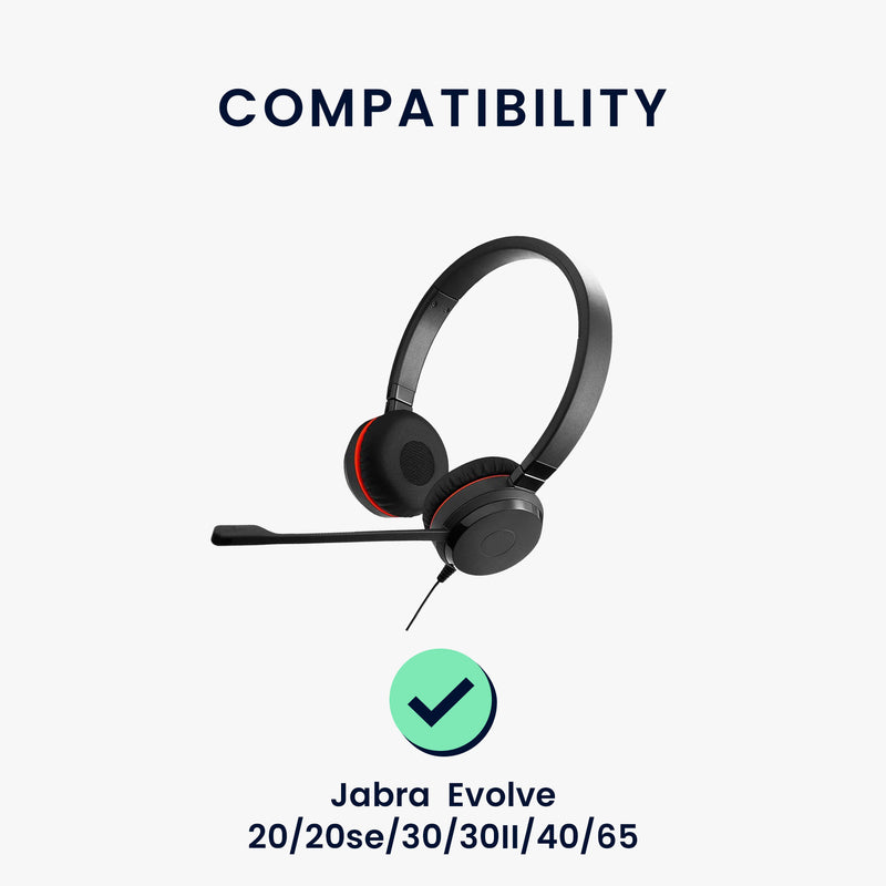 kwmobile Ohr Polster für Jabra Evolve 20 / 20se / 30 / 30II / 40 / 65 Ohrpolster - Ersatz Ohrpolster - Kopfhörer Ersatzteile - Kopfhörer Ersatzpolster für Over Ear Headphones