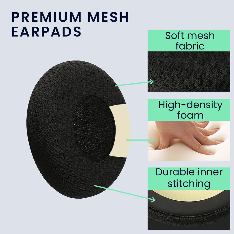 kwmobile Ohr Polster für Jabra Evolve 20 / 20se / 30 / 30II / 40 / 65 Ohrpolster - Ersatz Ohrpolster - Kopfhörer Ersatzteile - Kopfhörer Ersatzpolster für Over Ear Headphones