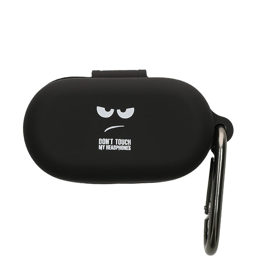 kwmobile Design Schutzhülle für Oppo Enco Buds 2 Pro Hülle - TPU Silikon Case für Kopfhörer Ladecase - stoßfestes Cover mit Karabiner - Weiß Schwarz Schwarz Weiß  [dsg01]