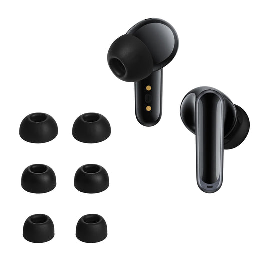 kwmobile 6x Silikonaufsätze für Anker soundcore P40i - Ersatz Ohrstöpsel in 3 Größen - Ear Tips für In-Ear Kopfhörer - Zubehör Ersatzpolster in Schwarz Schwarz  