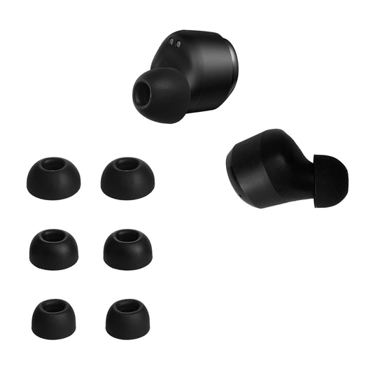 kwmobile 6x Silikonaufsätze für Anker Soundcore A20i - Ersatz Ohrstöpsel in 3 Größen - Ear Tips für In-Ear Kopfhörer - Zubehör Ersatzpolster in Schwarz Schwarz  