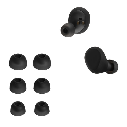 kwmobile 6x Silikonaufsätze für Jabra Elite 8 Active - Ersatz Ohrstöpsel in 3 Größen - Ear Tips für In-Ear Kopfhörer - Zubehör Ersatzpolster in Schwarz Schwarz  
