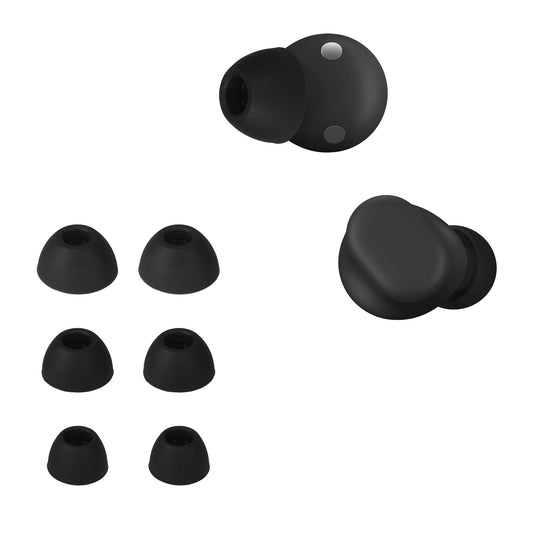 kwmobile 6x Silikonaufsätze für Beats Solo Buds - Ersatz Ohrstöpsel in 3 Größen - Ear Tips für In-Ear Kopfhörer - Zubehör Ersatzpolster in Schwarz Schwarz  