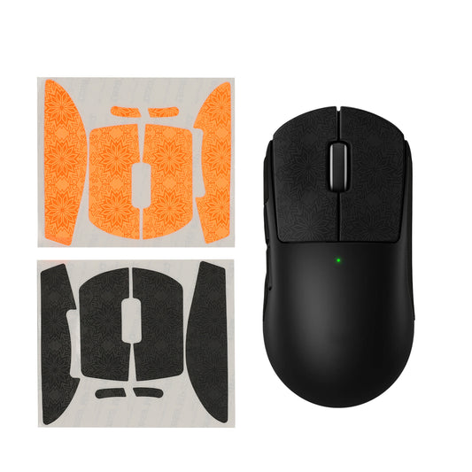 kwmobile Gaming Maus Grip Tape für Logitech G PRO X Superlight 2 / G PRO X Superlight Mouse Grip Tape - Rutschfestes Griffband für PC Maus - Schwarz Orange Schwarz  