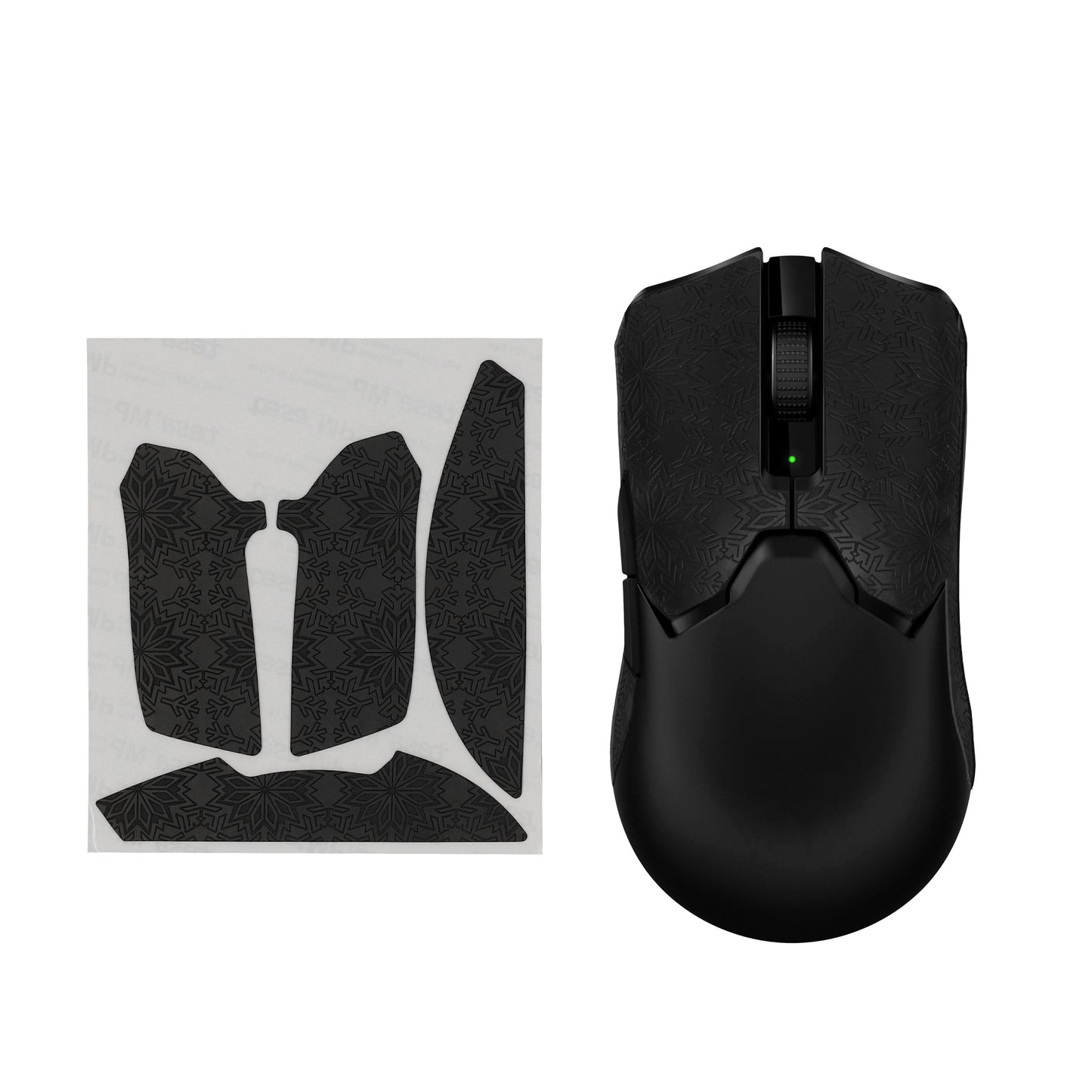 kwmobile Gaming Maus Grip Tape für Razer Viper V2 Pro Mouse Grip Tape - Rutschfestes Griffband für PC Maus - Schwarz Weiß Schwarz  
