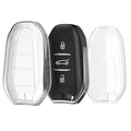 kwmobile Schlüsselhülle für Fiat 600 600e Hybrid Grande Panda Doblo K9 III Hülle - Autoschlüssel Schlüssel Hülle aus TPU Silikon - Schlüsselschutz Gehäuse in Transparent Transparent  [dsg01]