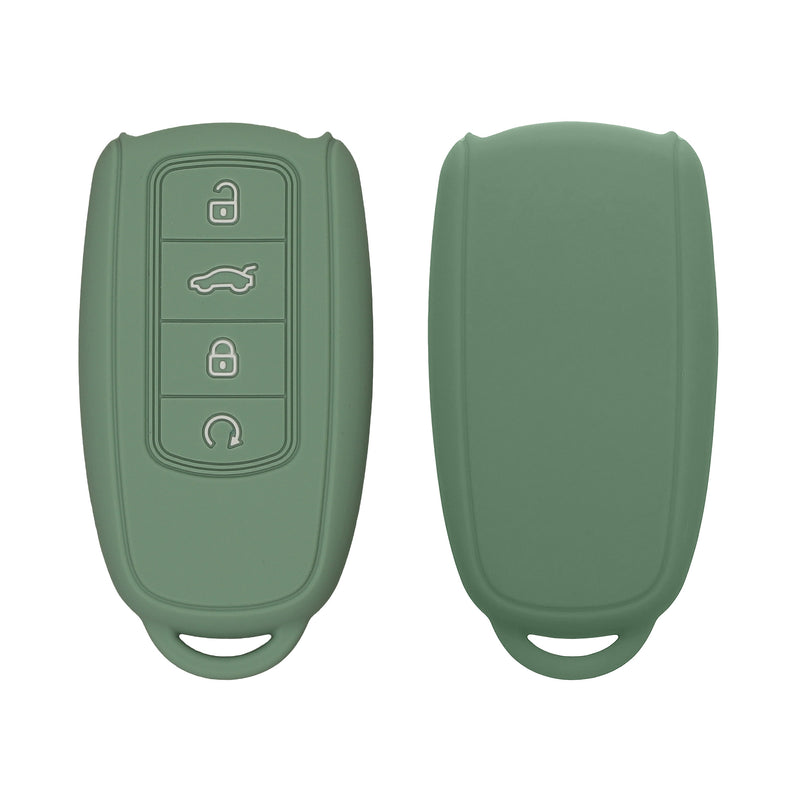 kwmobile Schlüsselhülle für Chery Omoda C5 / Jaecoo 7 / Tiggo 7 Pro 8 Pro / Arrizo 5 Hülle - Autoschlüssel Schlüssel Hülle aus Silikon - Schlüsselschutz Gehäuse in Porzellan Grün Porzellan Grün  [dsg05]