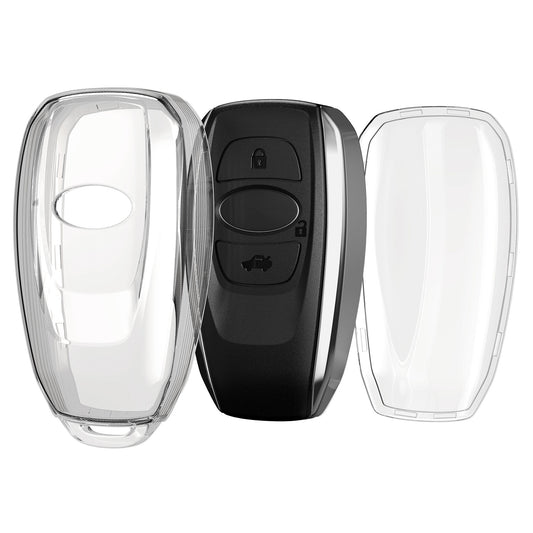 kwmobile Schlüsselhülle für Subaru Forester Impreza Cross BRZ Legacy B4 XV Hülle - Autoschlüssel Schlüssel Hülle aus TPU Silikon - Schlüsselschutz Gehäuse in Transparent Transparent  [dsg01]