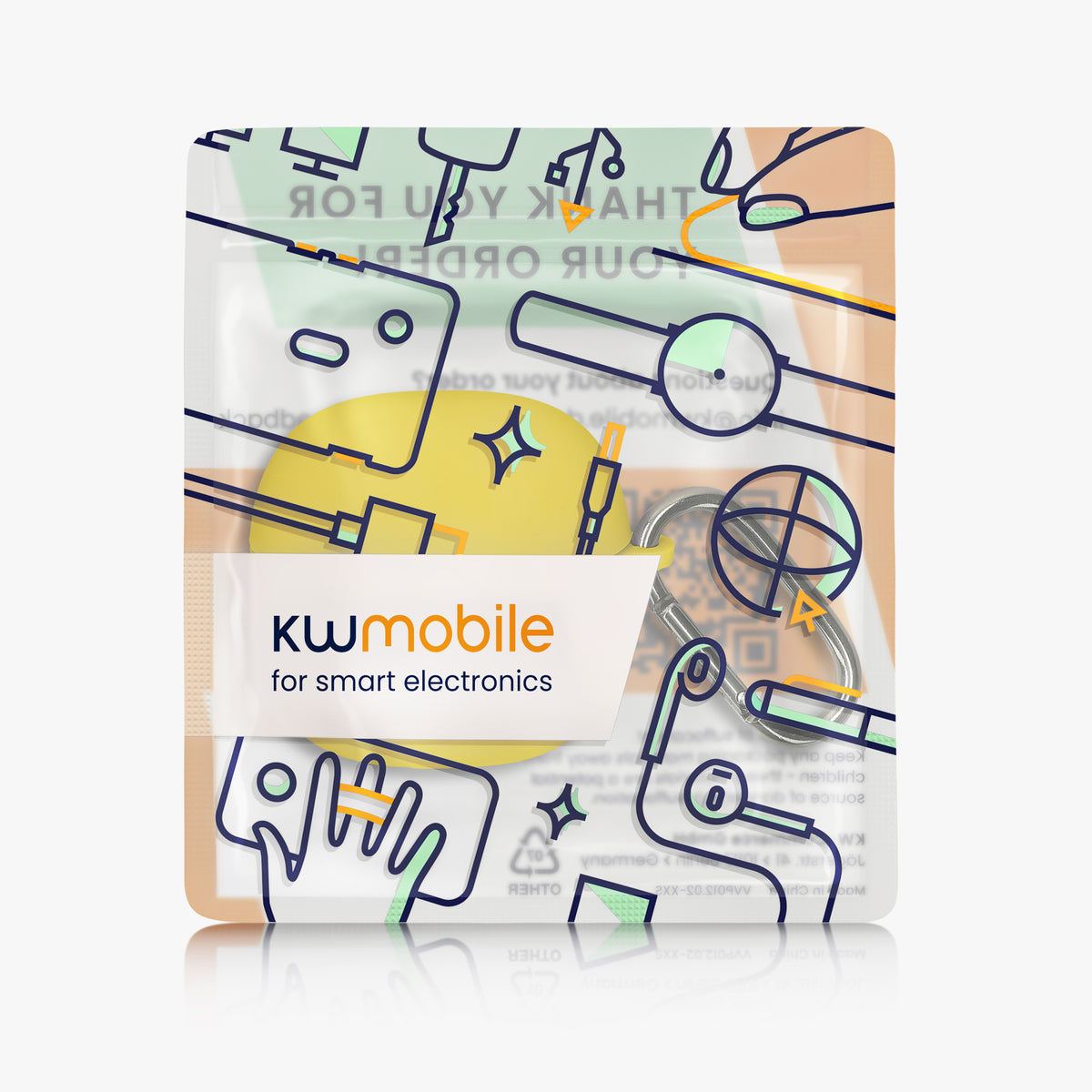 kwmobile Schutzhülle für Xiaomi Redmi Buds 8 Lite Hülle - TPU Silikon Case für Kopfhörer Ladecase - stoßfestes Cover mit Karabiner - Gelb Gelb