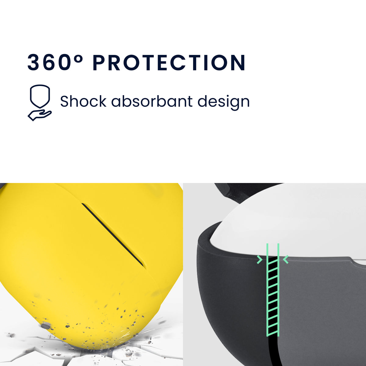 kwmobile Schutzhülle für Xiaomi Redmi Buds 8 Lite Hülle - TPU Silikon Case für Kopfhörer Ladecase - stoßfestes Cover mit Karabiner - Gelb Gelb
