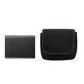 Wireless Mouse / Portable SSD / Portable HDD Cord Mausbezug mit Reißverschluss Schwarz