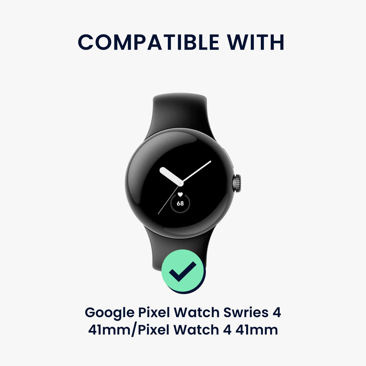 Google Pixel Watch Series 41mm / Pixel Watch 4 41mm Echtleder Ersatzarmband KWM000041MB001C