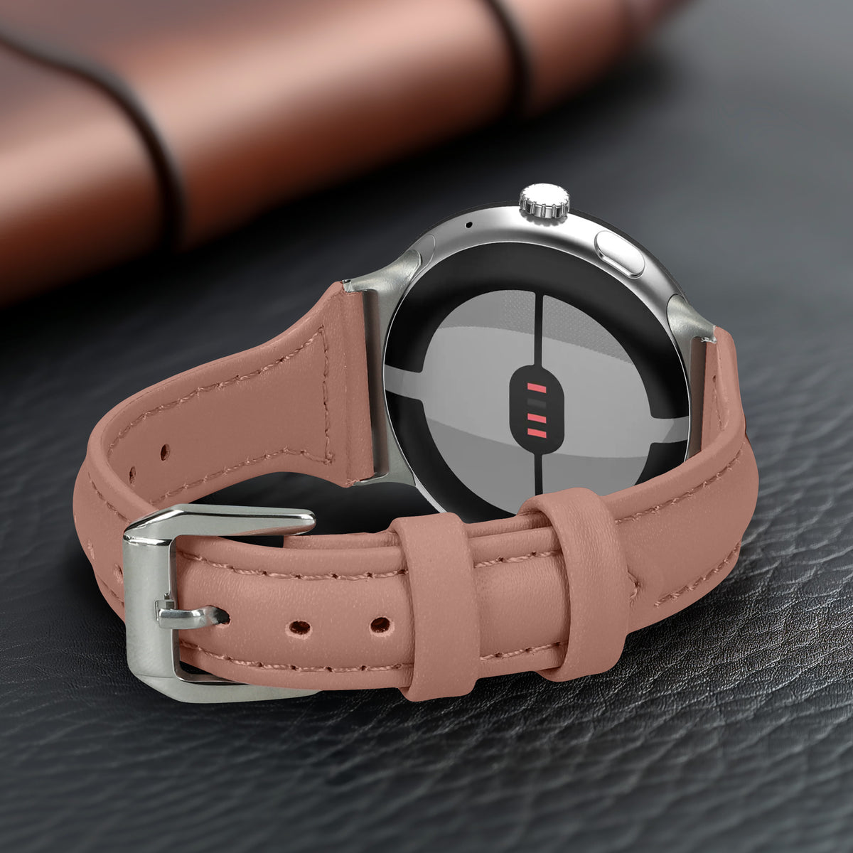 Google Pixel Watch Series 41mm / Pixel Watch 4 41mm Echtleder Ersatzarmband KWM000041MB002C