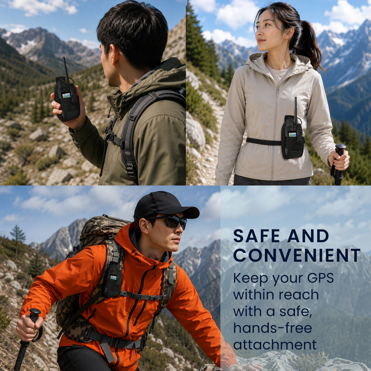 Garmin Alpha 300 200 100 / GPSMAP 67i 65s 66i 79s 79sc Nylon GPS Hülle mit Gürtelclip Schwarz KWM000041ND001C