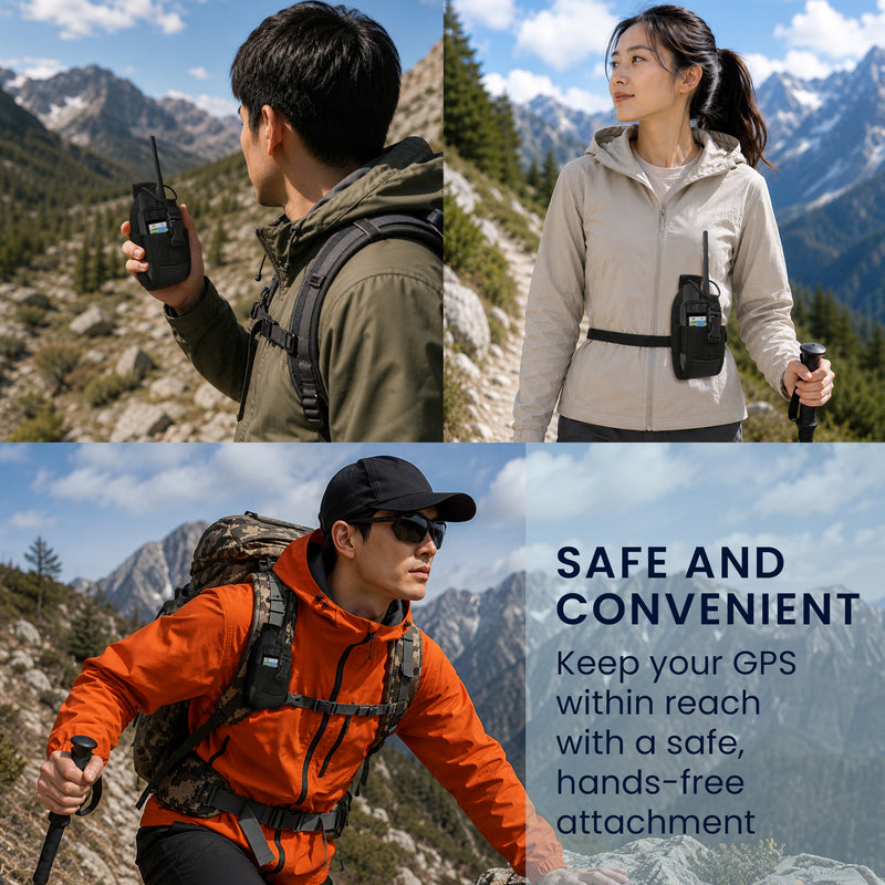 Garmin Alpha 300 200 100 / GPSMAP 67i 65s 66i 79s 79sc Nylon GPS Hülle mit Gürtelclip Schwarz KWM000041ND001C