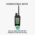 Garmin Alpha 300 200 100 / GPSMAP 67i 65s 66i 79s 79sc Nylon GPS Hülle mit Gürtelclip Schwarz KWM000041ND001C