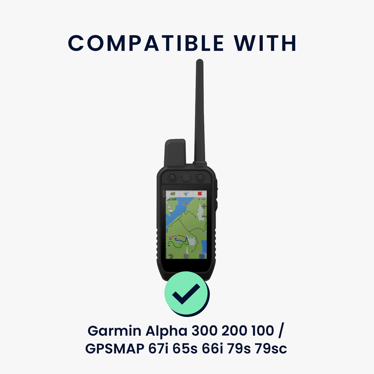 Garmin Alpha 300 200 100 / GPSMAP 67i 65s 66i 79s 79sc Nylon GPS Hülle mit Gürtelclip Schwarz KWM000041ND001C