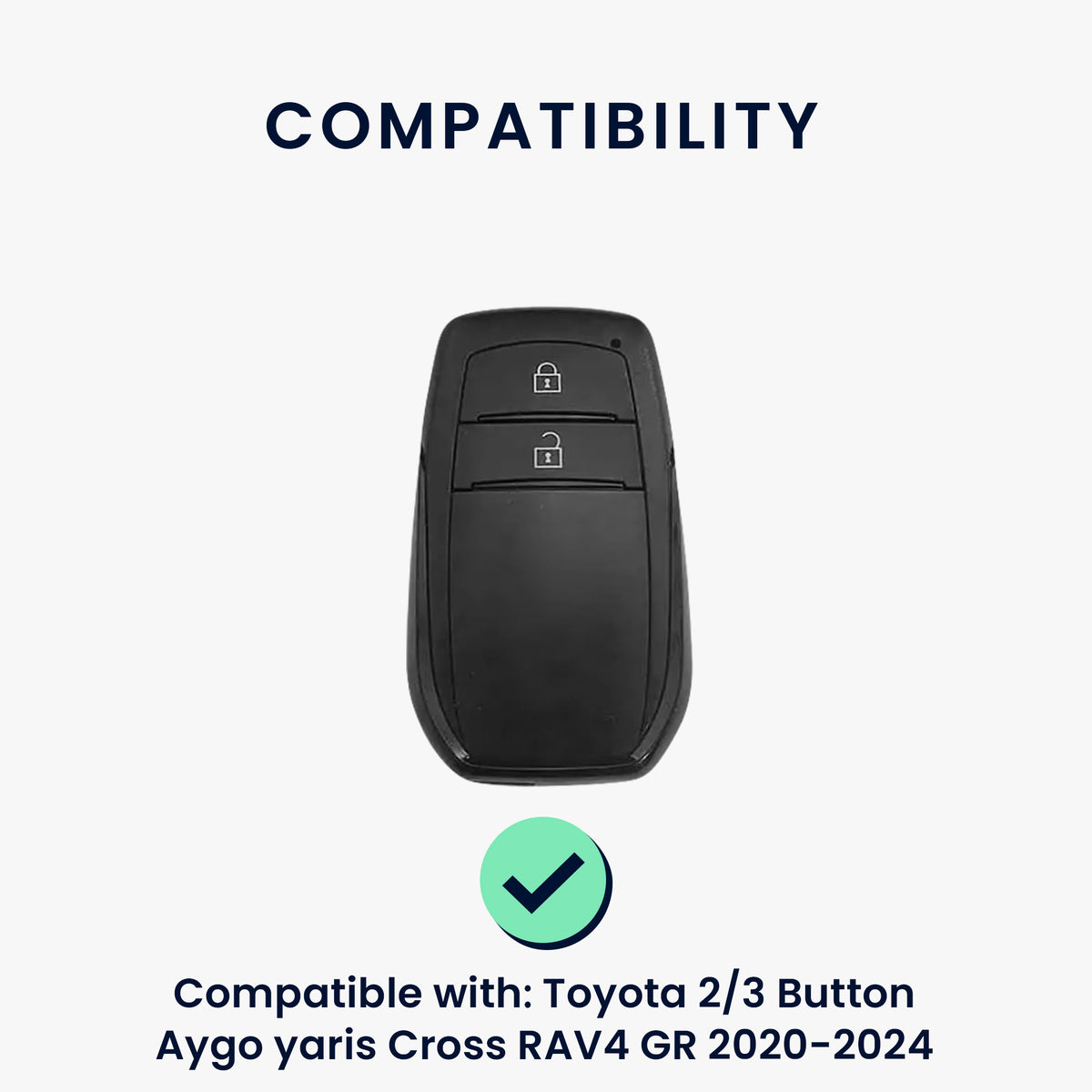 Toyota 2/3 Button Aygo Yaris Cross RAV4 GR 20-24 Silikon Schlüsselhülle KWM000041OG002C