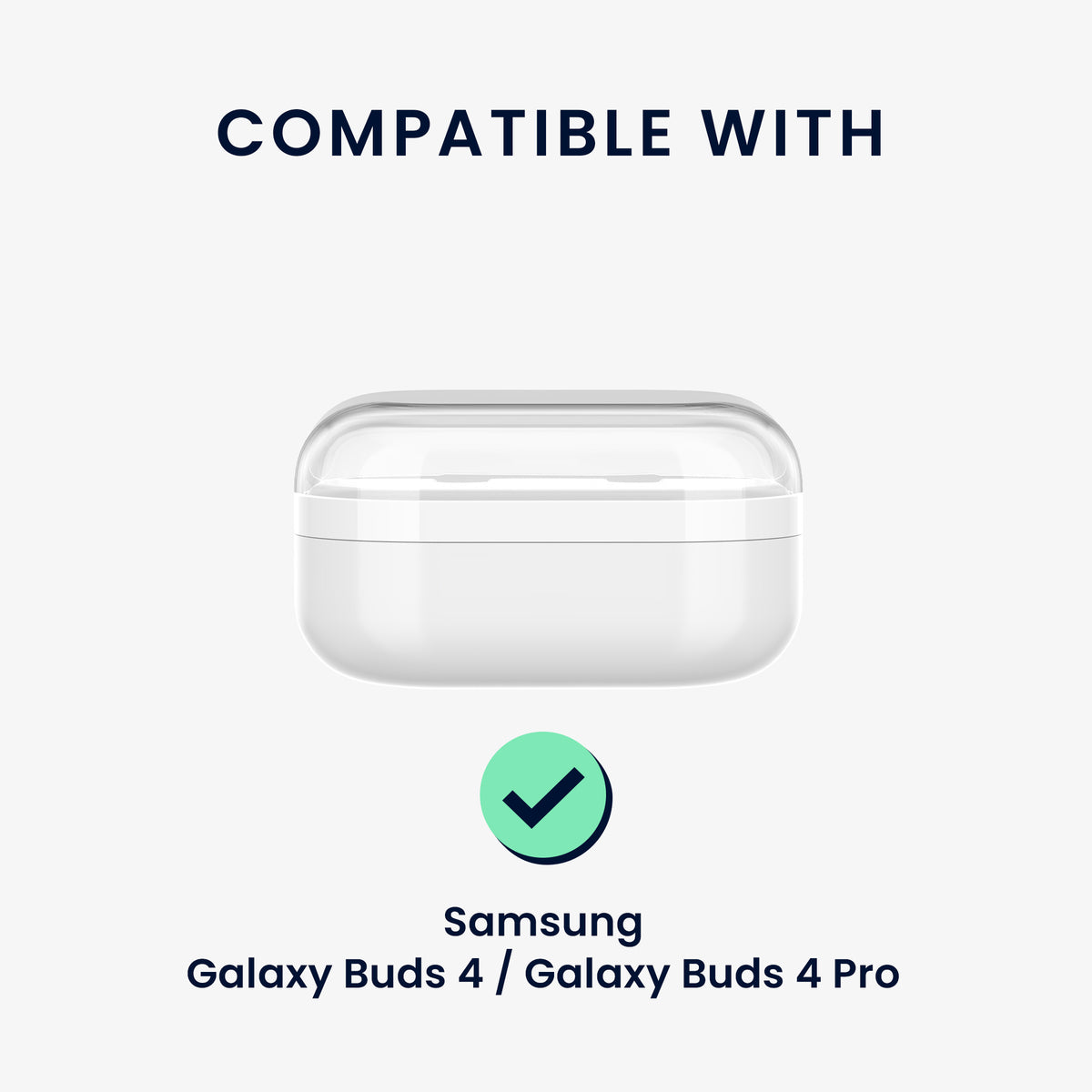 kwmobile transparentes Kopfhörer Case kompatibel mit Samsung Galaxy Buds 4 / Galaxy Buds 4 Pro Hülle - Headphones TPU Cover mit Standfunktion und Sicherheitsverschluss - Blau Blau