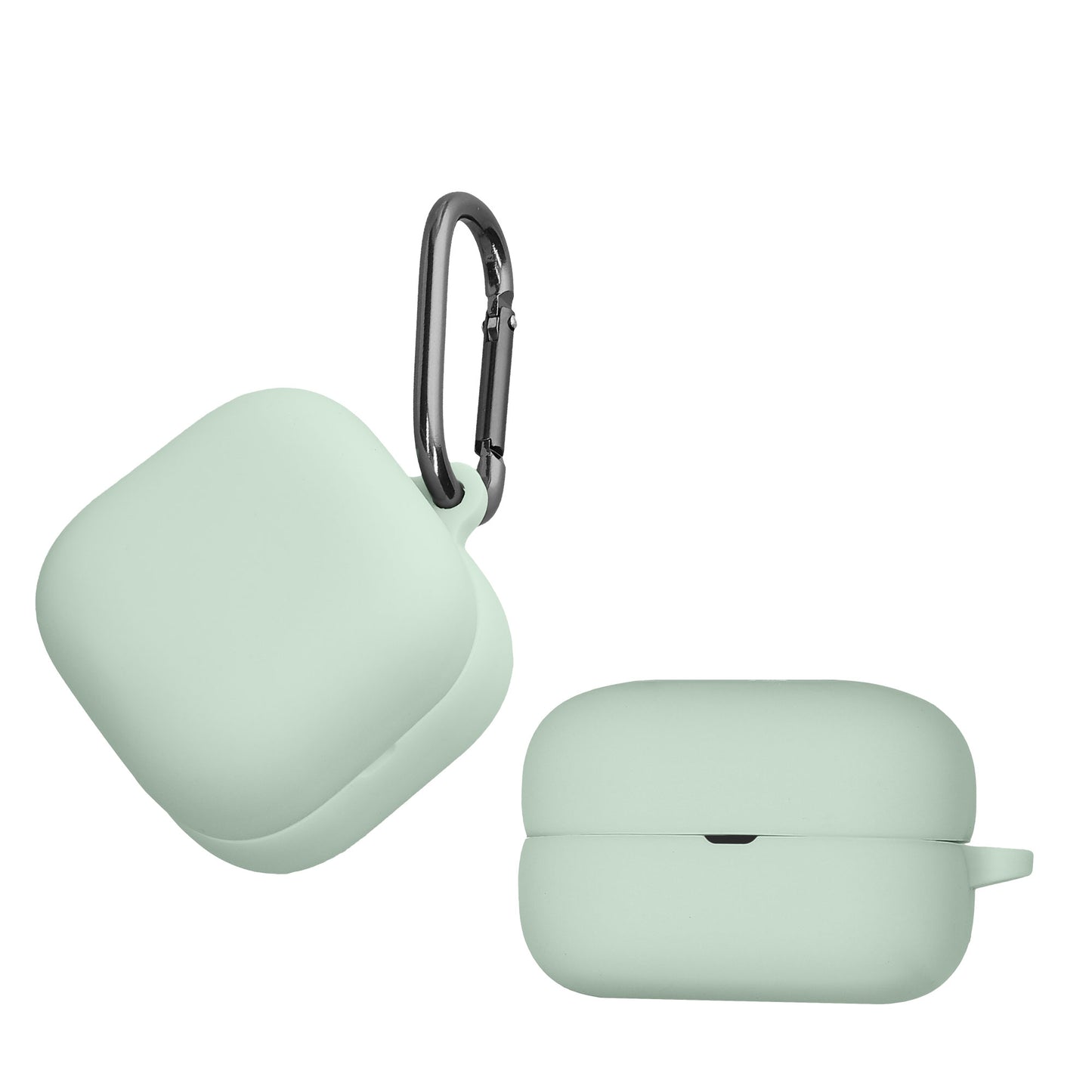 kwmobile Schutzhülle für Sony LinkBuds Clip WF-LC900 Hülle - TPU Silikon Case für Kopfhörer Ladecase - stoßfestes Cover mit Karabiner - Matcha Grün Matcha Grün  
