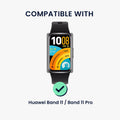 kwmobile Echtleder Uhrenarmband für Huawei Band 11 / Band 11 Pro Armband - Ersatzarmband für Fitnesstracker - Wechselarmband Smartwatch