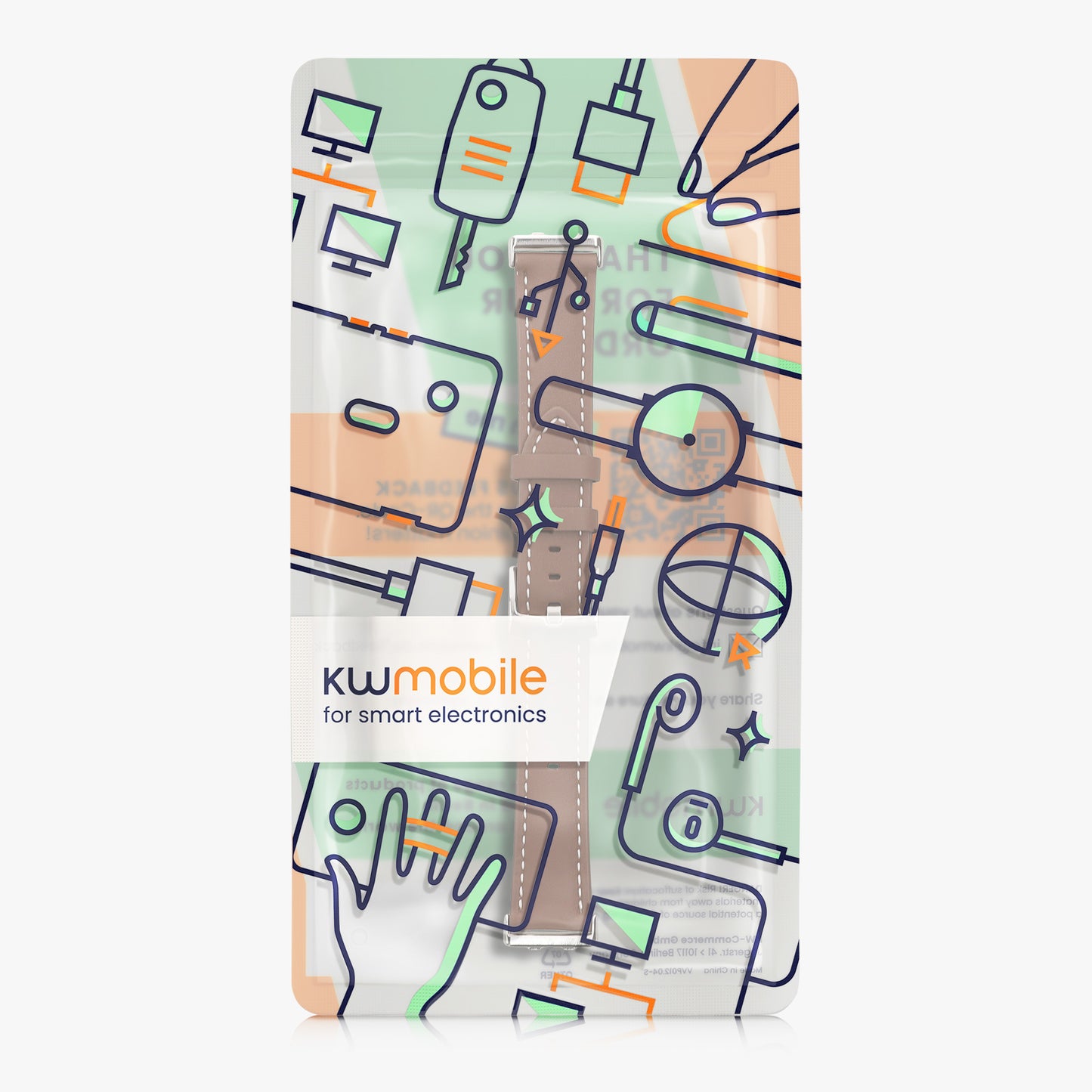 kwmobile Echtleder Uhrenarmband für Huawei Band 11 / Band 11 Pro Armband - Ersatzarmband für Fitnesstracker - Wechselarmband Smartwatch
