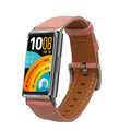 kwmobile Echtleder Uhrenarmband für Huawei Band 11 / Band 11 Pro Armband - Ersatzarmband für Fitnesstracker - Wechselarmband Smartwatch - Altrosa Altrosa  