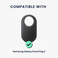 kwmobile Bluetooth Tracker Halter für Samsung Galaxy SmartTag 2 - Silikon Schutzhülle für Hunde Katzen Halsband - Smart Tag Holder für Haustiere - 1er Set Schwarz Schwarz Schwarz