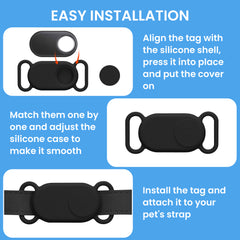 kwmobile Bluetooth Tracker Halter für Samsung Galaxy SmartTag 2 - Silikon Schutzhülle für Hunde Katzen Halsband - Smart Tag Holder für Haustiere - 1er Set Dunkelgrün Altrosa Dunkelgrün