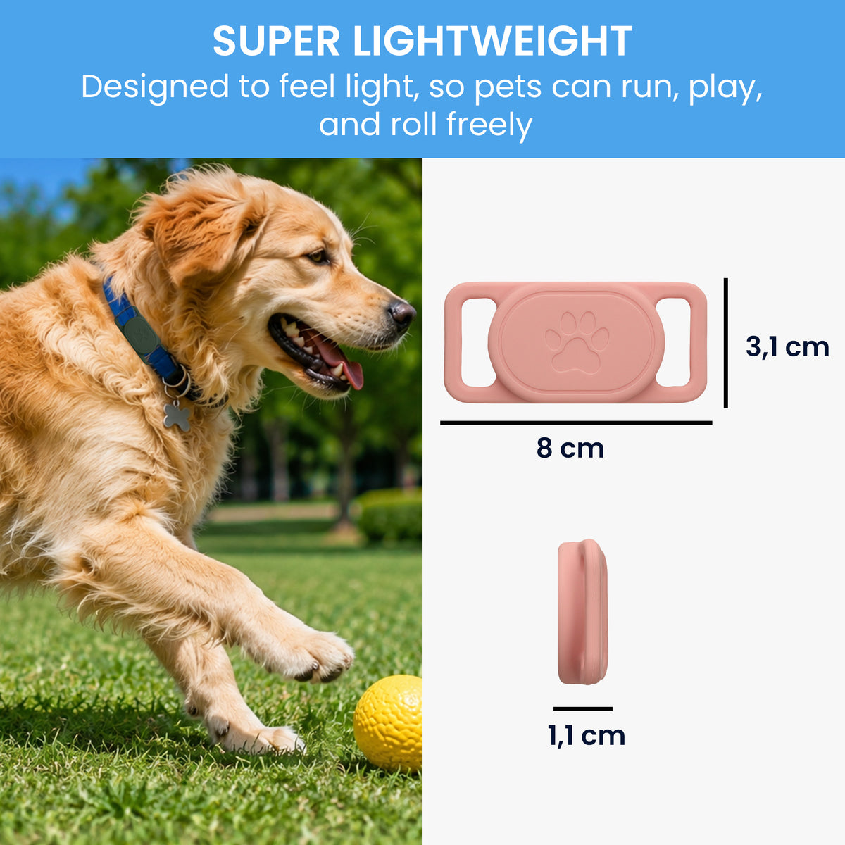 kwmobile Bluetooth Tracker Halter für Xiaomi SmartTag - Silikon Schutzhülle für Hunde Katzen Halsband - Smart Tag Holder für Haustiere - 1er Set Dunkelgrün Altrosa Dunkelgrün