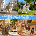 kwmobile 1x Katzen Tracker Case kompatibel mit Apple AirTag Hülle - Katzenohr-Design Cover Set für Smarttag - ideal für Tier Halsbänder - Schwarz Weiß Schwarz