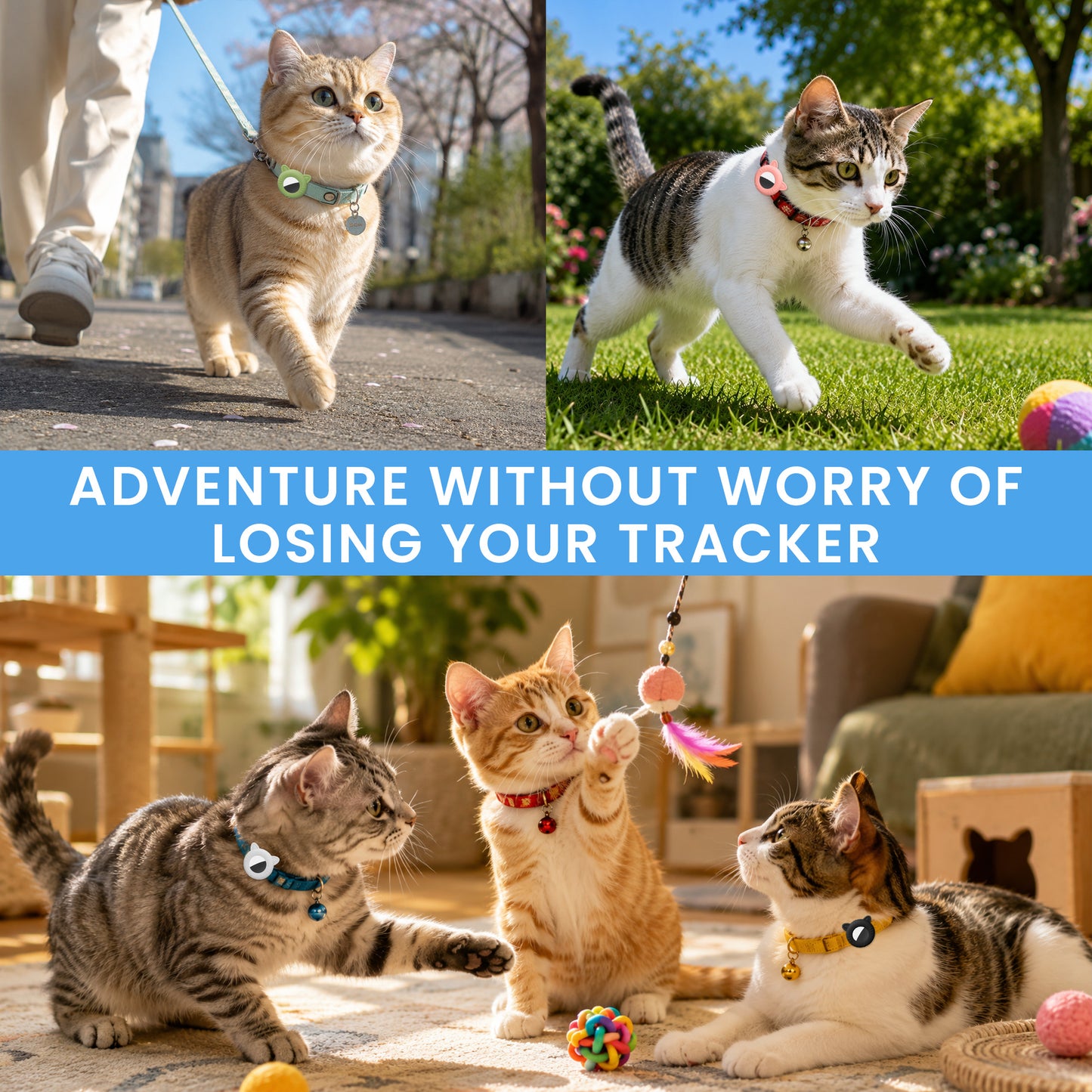 kwmobile 1x Katzen Tracker Case kompatibel mit Apple AirTag Hülle - Katzenohr-Design Cover Set für Smarttag - ideal für Tier Halsbänder - Matcha Grün Altrosa Matcha Grün