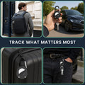 kwmobile SmartTag Hülle kompatibel mit Apple AirTag Schlüsselanhänger - Bluetooth Tracker Zubehör Halterung mit Karabiner - Schwarz Schwarz