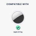 kwmobile SmartTag Hülle kompatibel mit Apple AirTag Schlüsselanhänger - Bluetooth Tracker Zubehör Halterung für Rucksack und Koffer