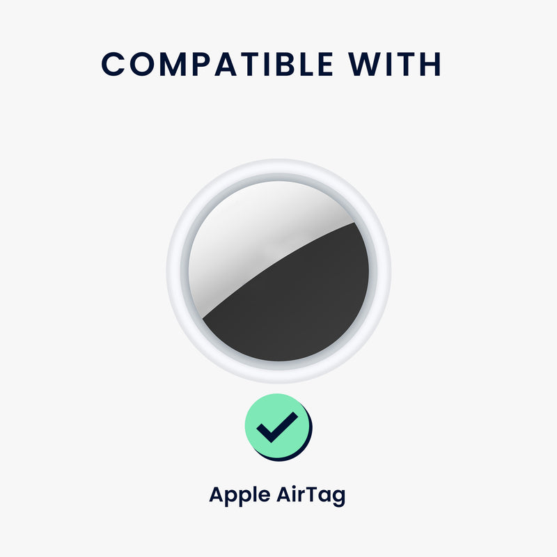 kwmobile SmartTag Hülle kompatibel mit Apple AirTag Schlüsselanhänger - Bluetooth Tracker Zubehör Halterung für Rucksack und Koffer