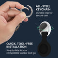 kwmobile SmartTag Hülle kompatibel mit Apple AirTag Schlüsselanhänger - Bluetooth Tracker Zubehör Set mit Halterung für Rucksack