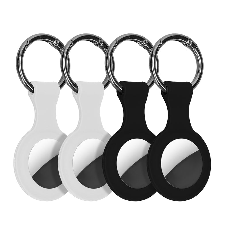 kwmobile SmartTag Hülle kompatibel mit Apple AirTag Schlüsselanhänger - Bluetooth Tracker Zubehör Set mit Halterung für Rucksack