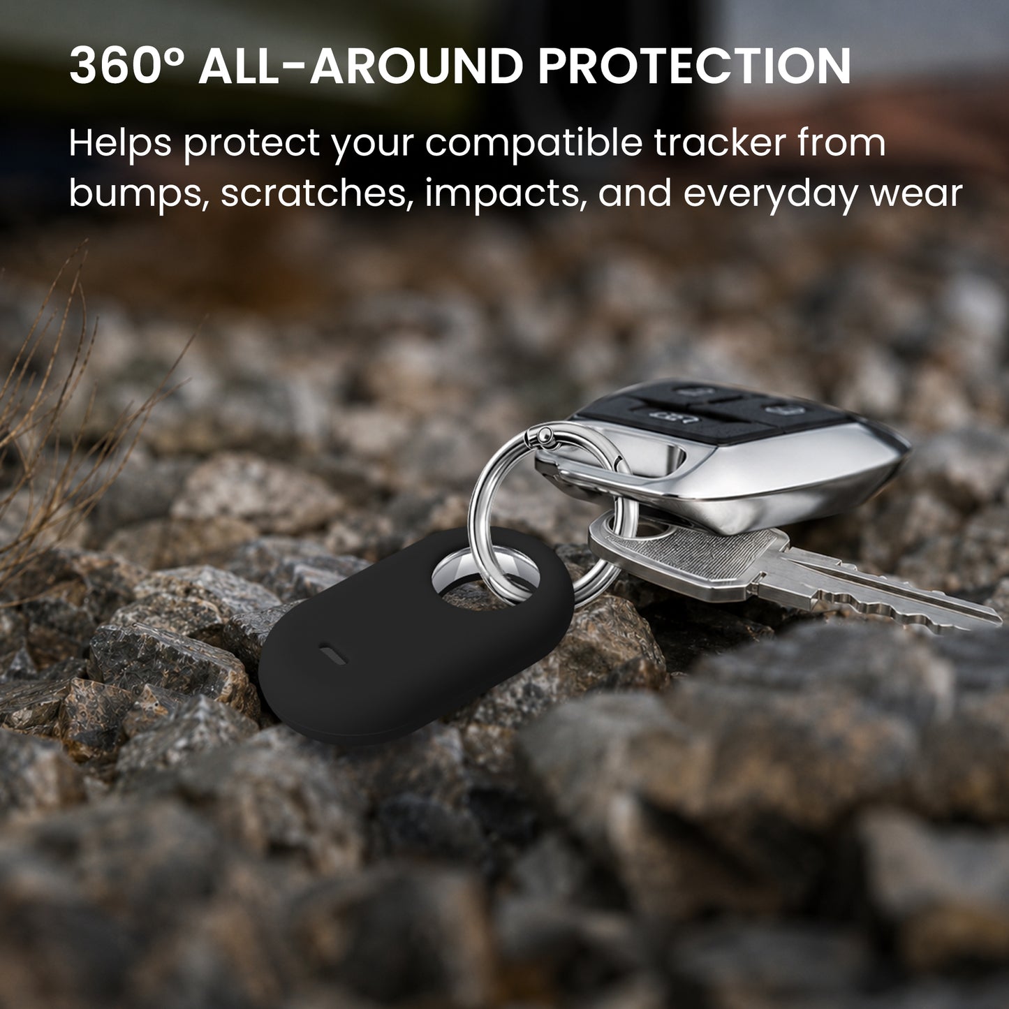 kwmobile 4x SmartTag Hülle kompatibel mit Samsung Galaxy SmartTag 2 Schlüsselanhänger - Bluetooth Tracker Zubehör Set mit Halterung für Rucksack