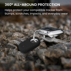 kwmobile 4x SmartTag Hülle kompatibel mit Samsung Galaxy SmartTag 2 Schlüsselanhänger - Bluetooth Tracker Zubehör Set