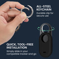 kwmobile 4x SmartTag Hülle kompatibel mit Samsung Galaxy SmartTag 2 Schlüsselanhänger - Bluetooth Tracker Zubehör Set mit Halterung für Rucksack