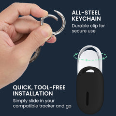 kwmobile SmartTag Hülle kompatibel mit Xiaomi SmartTag Schlüsselanhänger - Bluetooth Tracker Zubehör Set mit Halterung