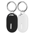 kwmobile 2x SmartTag Hülle kompatibel mit Xiaomi SmartTag Schlüsselanhänger - Bluetooth Tracker Zubehör Set mit Halterung für Rucksack - Schwarz Weiß Schwarz  