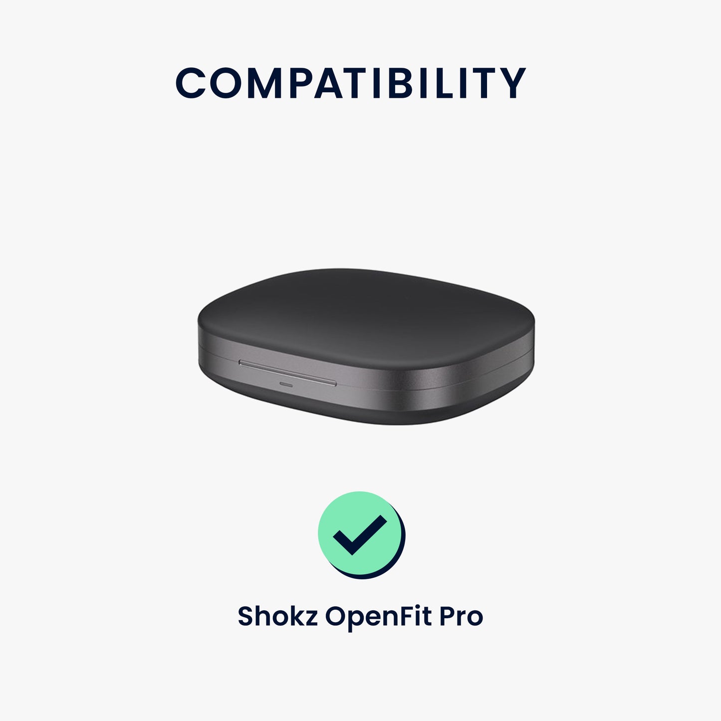 kwmobile Schutzhülle für Shokz OpenFit Pro Hülle - TPU Silikon Case für Kopfhörer Ladecase - stoßfestes Cover mit Karabiner - Schwarz Schwarz
