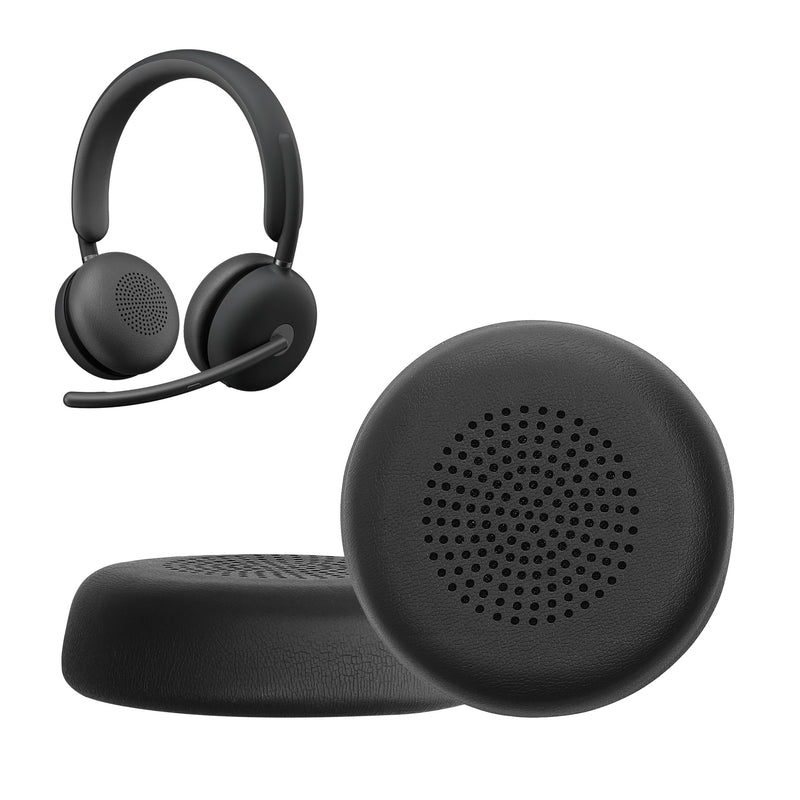 kwmobile 2x Ohr Polster für Logitech Zone Wireless 2 / Zone 950 Ohrpolster - Ersatz Ohrpolster - Kopfhörer Ersatzteile - Kopfhörer Ersatzpolster für Over Ear Headphones Schwarz  